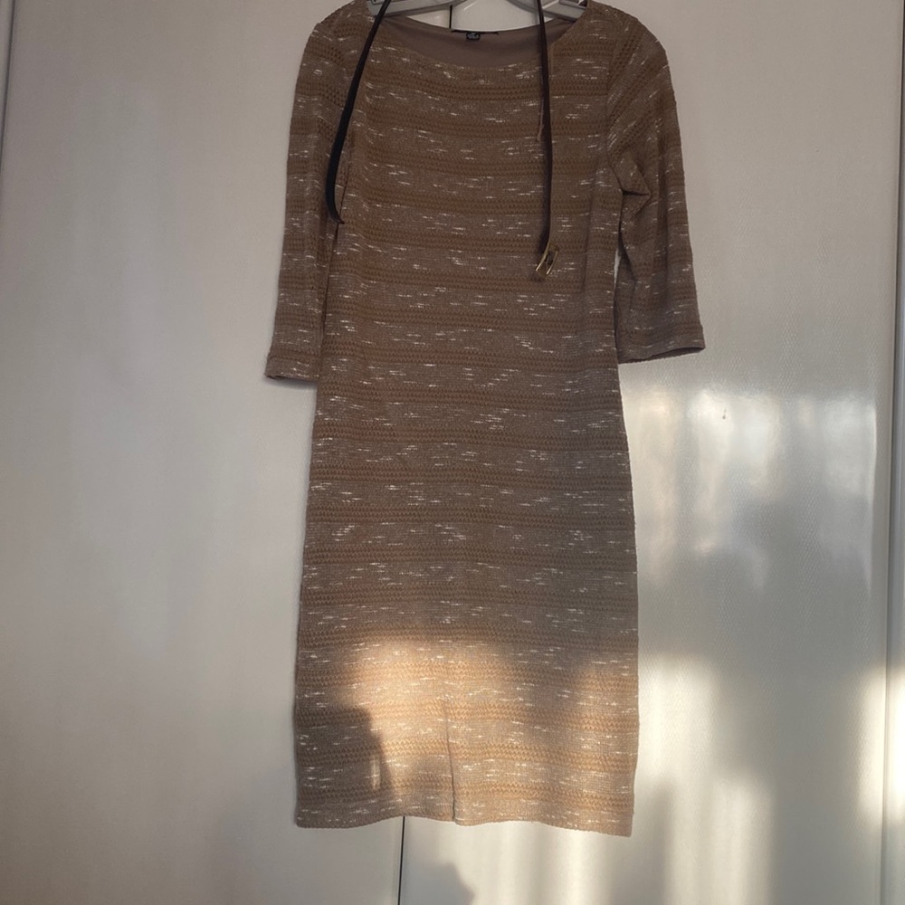 nude dress everyday casual dress belt included